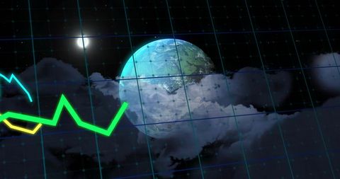 Global Data Processing Over Earth with Digital Graphs - Download Free Stock Images Pikwizard.com