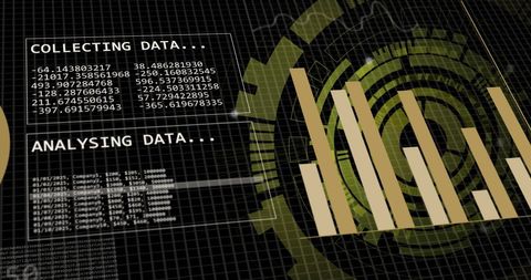 Financial Data Processing with Digital Elements - Download Free Stock Images Pikwizard.com