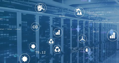 Eco-Friendly Data Processing with Sustainable Digital Interface - Download Free Stock Images Pikwizard.com