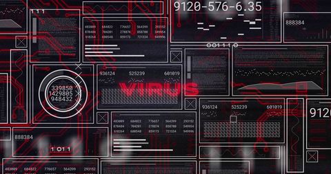 Digital Virus Warning with Holographic Interface Design - Download Free Stock Images Pikwizard.com