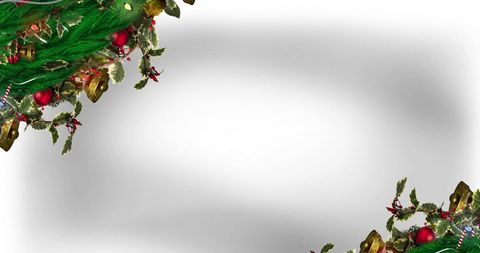 Festive Holly and Spruce Frame for Christmas Celebrations