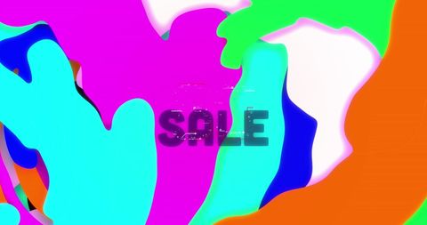 Vibrant Colorful Abstract Sale Promotion Poster