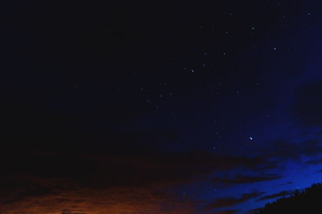 Stunning Night Sky with Shining Stars and Cloudy Horizon - Download Free Stock Photos Pikwizard.com
