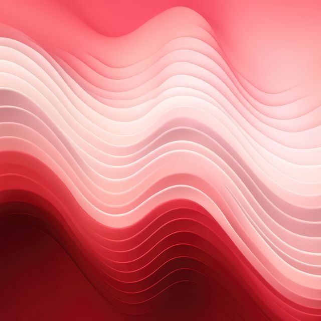 Abstract 3D waves in varying shades of red and pink creating a smooth gradient effect. This versatile artistic design can be used for backgrounds in presentations, websites, posters, or other creative projects looking to incorporate a modern and dynamic aesthetic.