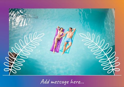 Vibrant Poolside Fun Template for Invites and Greetings - Download Free Stock Templates Pikwizard.com