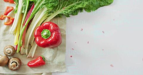 Organic Vegetables on Linen, Preparing Fresh Healthy Meals
