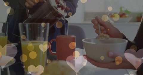 Romantic Breakfast with Leisurely Atmosphere and Love Decorations - Download Free Stock Images Pikwizard.com