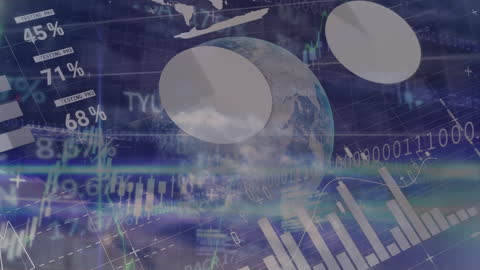 Dynamic Global Data Processing and Analytics Animation