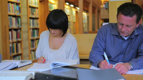 Focused Study Session in Public Library