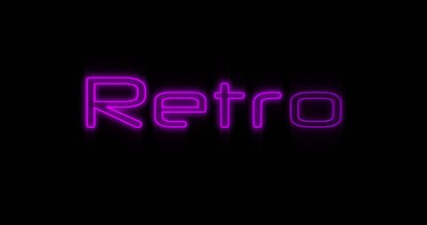 vibrant neon retro typography against dark background - Download Free Stock Images Pikwizard.com