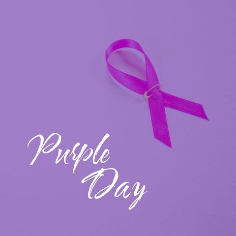 Purple Awareness Ribbon on Purple Day Commemoration - Download Free Stock Templates Pikwizard.com