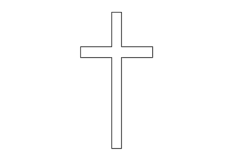 Catholic symbol on transparent background for religious illustrations