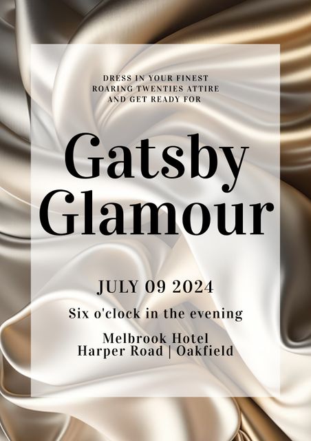 Elegant Gatsby-style Invitation for Glamorous 1920s-themed Event - Download Free Stock Videos Pikwizard.com