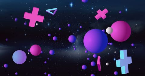 Abstract Geometric Shapes in Cosmic Background