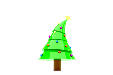 festive christmas tree illustration on transparent background - Download Free Stock Videos Pikwizard.com