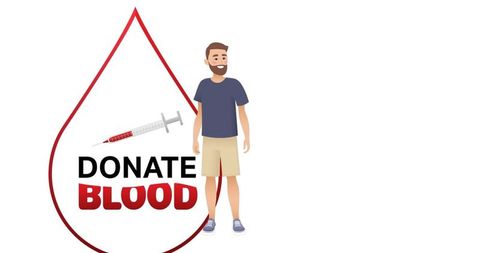 Donate Blood Concept with Caucasian Man Icon - Download Free Stock Images Pikwizard.com