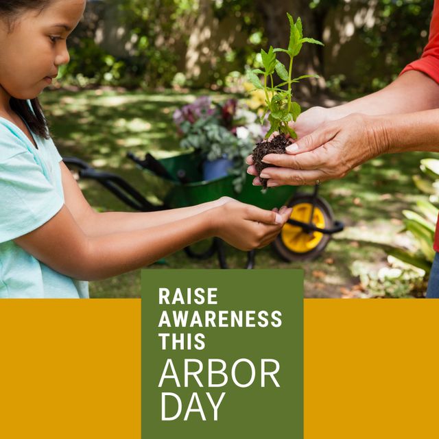 Mother and Daughter Planting Seedling to Raise Arbor Day Awareness - Download Free Stock Templates Pikwizard.com