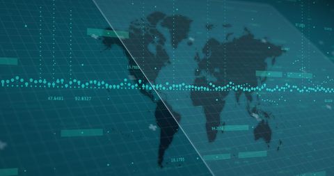 Global Financial Data Visualization on Digital Interface - Download Free Stock Images Pikwizard.com