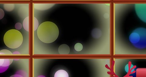 Festive abstract christmas window design