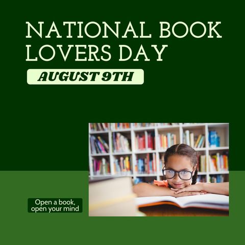 Celebrating National Book Lovers Day with Young Reader in Library - Download Free Stock Templates Pikwizard.com