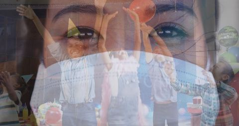 Kids Celebrating at Birthday Party with Laughter and Joy