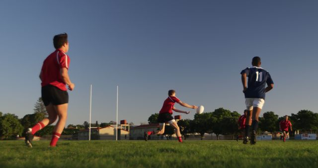 High School Rugby Team Playing Intense Match - Download Free Stock Images Pikwizard.com