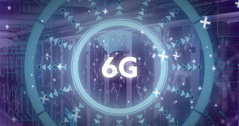 Futuristic 6G Technology and Data Processing in Server Room - Download Free Stock Images Pikwizard.com