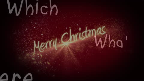 Merry Christmas Sparkling Animation Over Lights