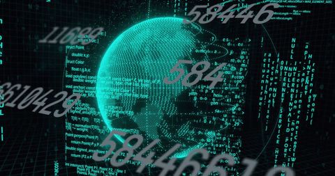 Global Digital Data Concept with Glowing Numbers - Download Free Stock Images Pikwizard.com