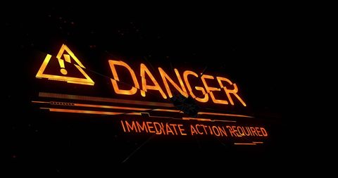 Digital Threat Alert with Warning Sign and Text - Download Free Stock Images Pikwizard.com