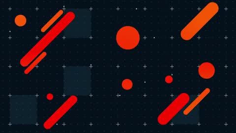 Dynamic Geometric Pattern with Circles and Bars on Grid Background
