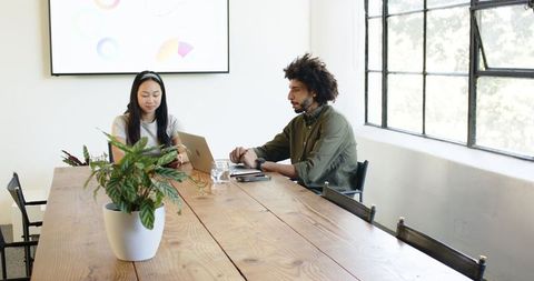 Diverse Business Team Working in Modern Office Meeting Room