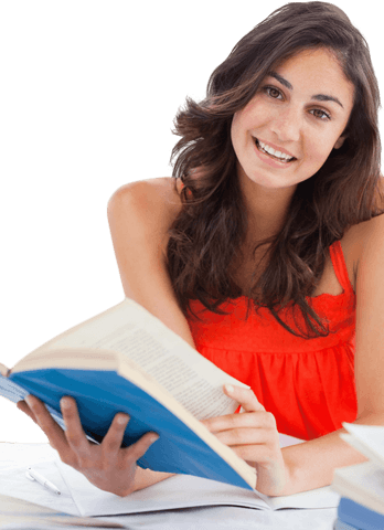 Smiling Student Reading Transparent Background for Educational Projects - Download Free Stock Videos Pikwizard.com