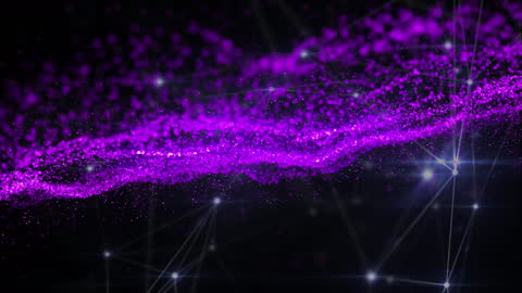 Vibrant Purple Network of Global Digital Connections