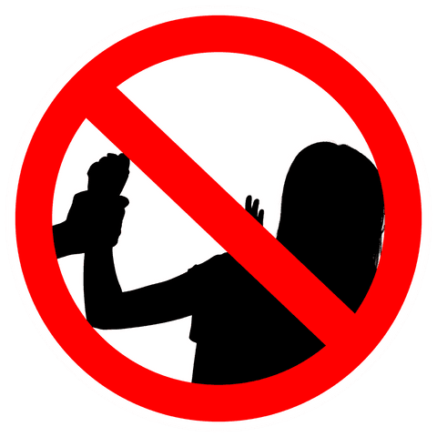 Stop Violence Sign on Transparent Background