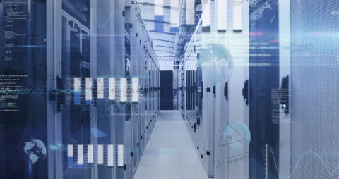 High-Tech Digital Data Center with Virtual Interface Overlay