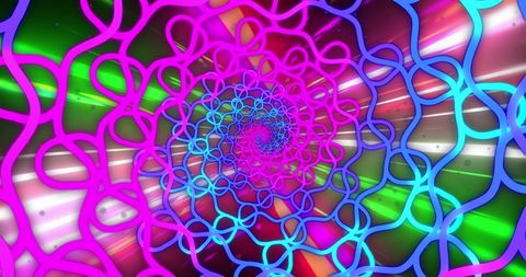 Colorful Interlocking Shapes Over Dynamic Light Trails - Download Free Stock Images Pikwizard.com
