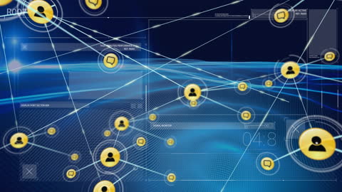 Digital Networking Concept with Data Connections