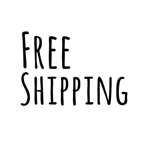 Transparent free shipping text icon with black outline