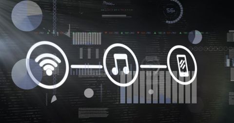 Digital Connections Flowchart on Holographic Trading Interface - Download Free Stock Images Pikwizard.com