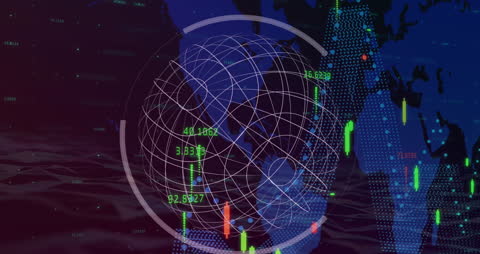 Global Business Technology Interface with Digital Graphs and Maps