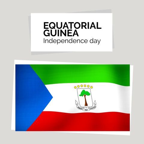 Equatorial Guinea Independence Day Celebration with Flag - Download Free Stock Templates Pikwizard.com