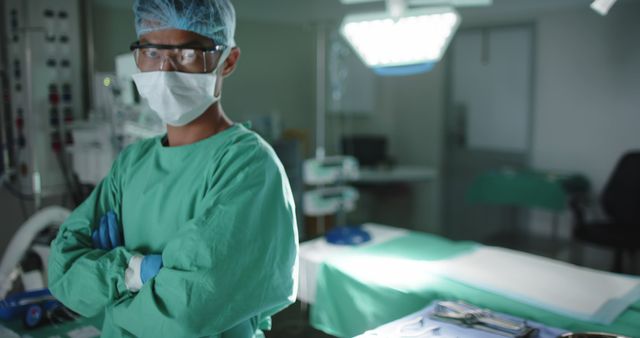 Surgeon Confidently Standing in Operating Room - Download Free Stock Images Pikwizard.com