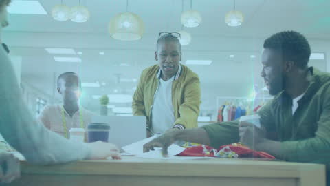 Collaborative Team Meeting with Technology Concepts Overlay