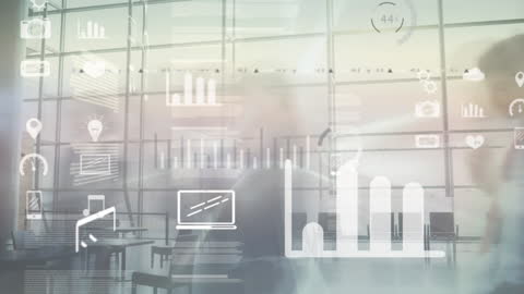 Business Data Analytics with Digital Interface Concept