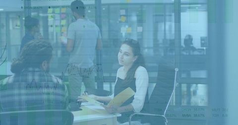 Team Collaboration in Modern Office Focusing on Project Strategy