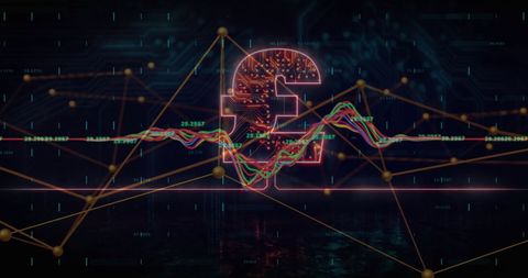 High-Tech Digital Pound Currency with Data Analysis - Download Free Stock Images Pikwizard.com