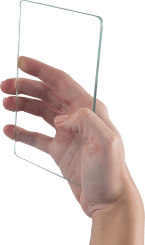 Woman Holding Transparent Glass Digital Tablet - Download Free Stock Videos Pikwizard.com