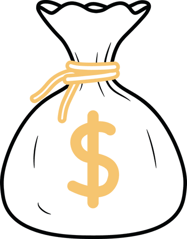 Sack with Dollar Symbol on Transparent Background Vector Illustration