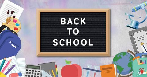 Back to School Educational Supplies and Tools Collage - Download Free Stock Images Pikwizard.com